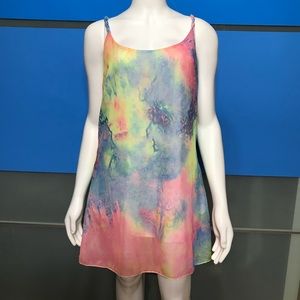 GAMISS • Sheer Coverup Mini-Dress / size (M)